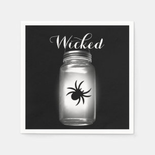 Serviette En Papier Mason Jar Spider Halloween Napkin