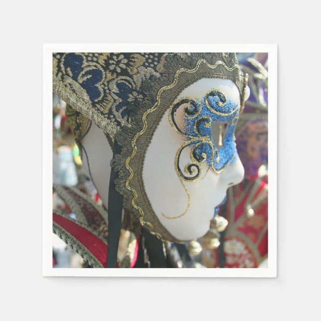 Serviette En Papier Masque du Carnaval de Venise (Devant)