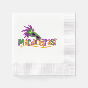 Serviette En Papier Masque Mardi Gras