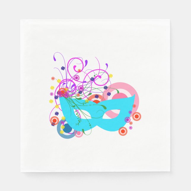 Serviette En Papier Masque Purim (Devant)