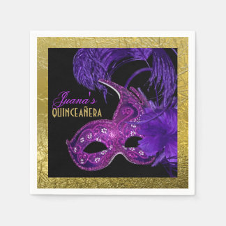 Serviette En Papier Masquerade Quinceañera