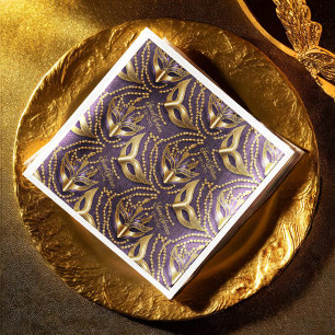 Serviette En Papier Masquerade Sweet 16 perles Masques Purple ID1032