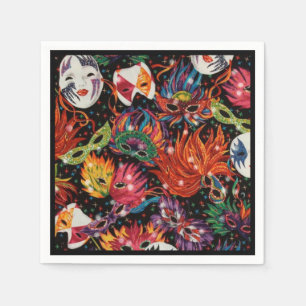 Serviette En Papier Masques Mardi Gras 2