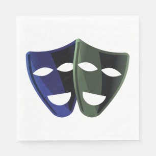 Serviette En Papier Masques théâtraux