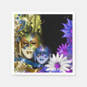 Serviette En Papier Masques vénitiens de quinceanera de mascarade