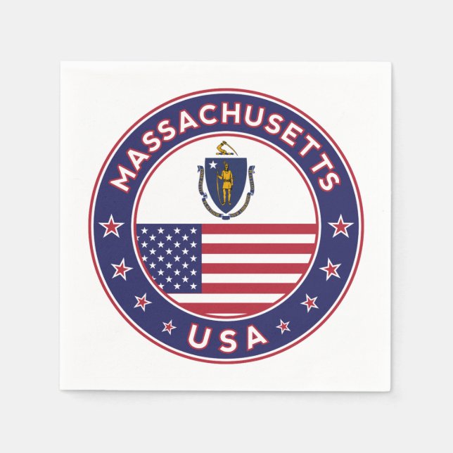 Serviette En Papier Massachusetts (Devant)