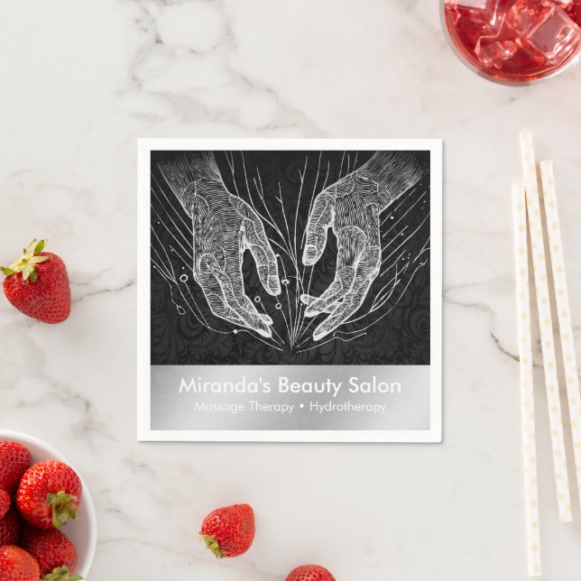 Serviette En Papier Massage Thérapie Guérison Mains Énergie Spa Bien-ê (En situation)