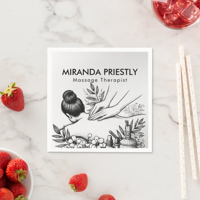 Serviette En Papier Massage Thérapie Guérison Mains Énergie Spa Bien-ê (En situation)