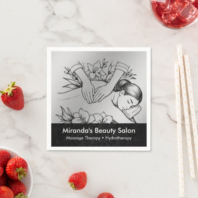 Serviette En Papier Massage Thérapie Guérison Mains Énergie Spa Bien-ê (En situation)