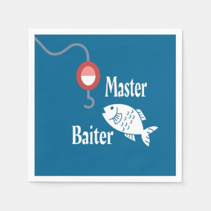 Serviette En Papier Master Baiter Pêche Amusante Nouveauté Poisson Pla