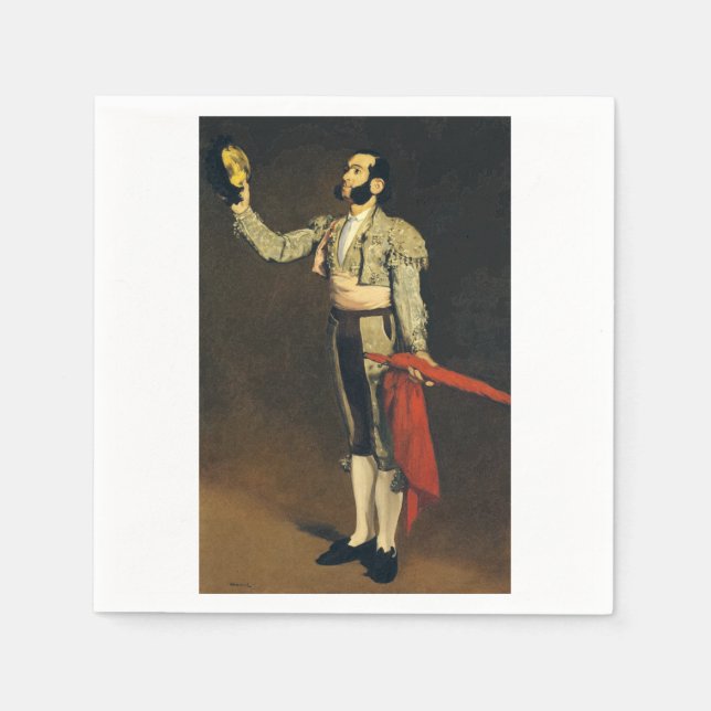 Serviette En Papier Matador espagnol par Edouard Manet (Devant)
