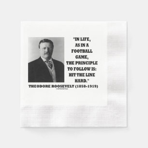 Serviette En Papier Match de football de la vie de Theodore Roosevelt 