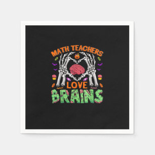 Serviette En Papier Math Cerveau Coeur Squelette Main Zombie Halloween