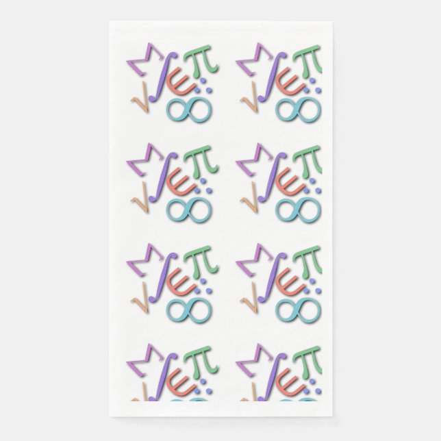 Serviette En Papier mathématicien (Devant)