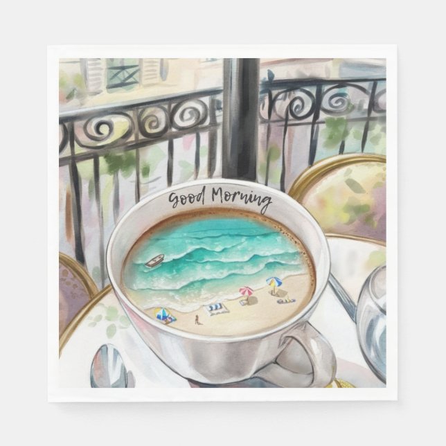 Serviette En Papier Matin en Coupe (Devant)