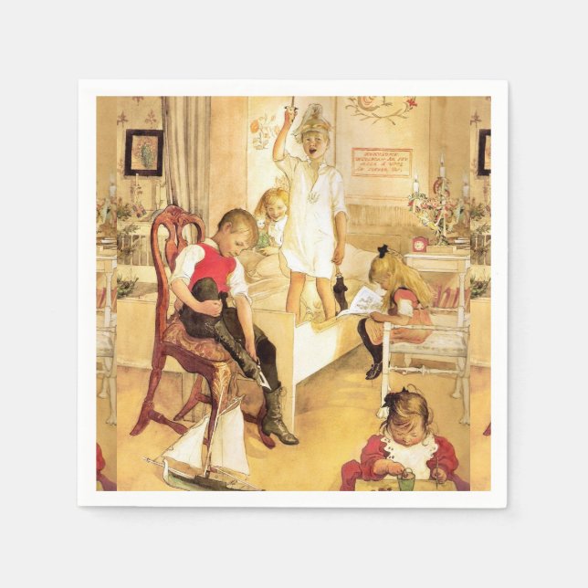 Serviette En Papier Matin Noël (Devant)