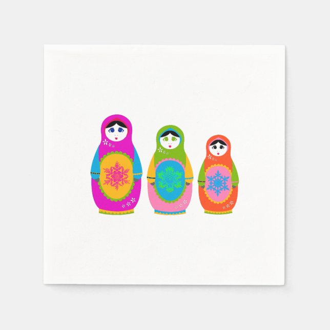 Serviette En Papier Matryoshka (Devant)
