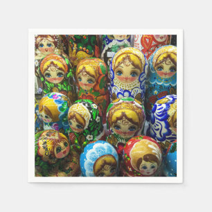 Serviette En Papier Matryoshka Poupées Souvenir Kiosque Voyage Photo