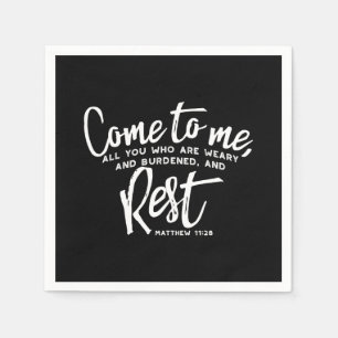 Serviette En Papier Matthieu 11 Verse de la Bible