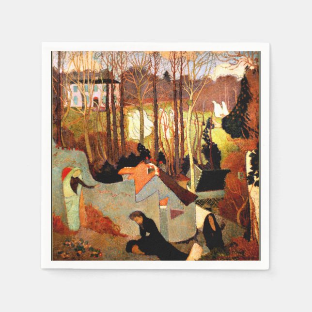 Serviette En Papier Maurice Denis - Mystère de Pâques, peinture d'art (Devant)