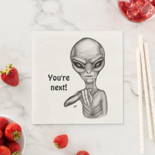 Serviette En Papier Mauvais Alien, Tu es le prochain ! Serviettes de t