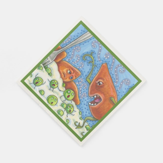 SERVIETTE EN PAPIER MAUVAIS JAM JOUER AUX POIS, AMUSANT REPAS DE REPAS (Coin)