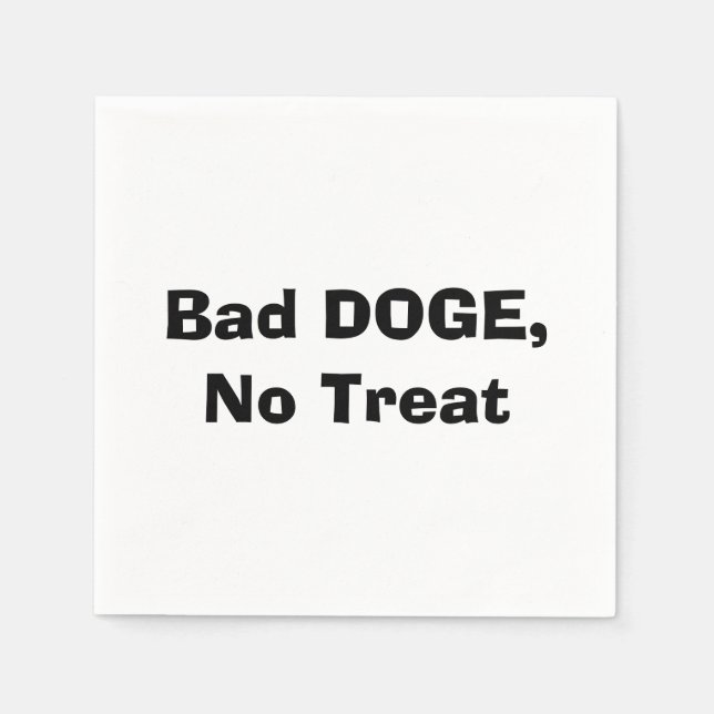 Serviette En Papier Mauvaise DOGE, pas de traitement (Devant)