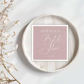 Serviette En Papier Mauve Élégant Minimaliste Fête de Mariage