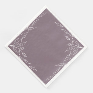Serviette En Papier Mauve Leaf Motif Thanksgiving Party