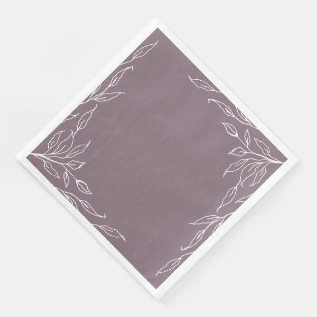 Serviette En Papier Mauve Leaf Motif Thanksgiving Party (Coin)