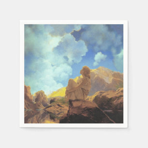 Serviette En Papier Maxfield Parrish Matin 1922 Nuage Bleu Beaux-Arts