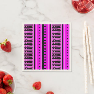 Serviette En Papier MAZIPOODLES Motif de Tricot à rayures 001 B