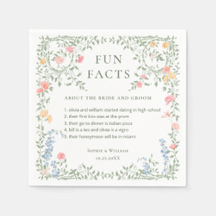 Serviette En Papier Meadow Pastel Français Rose Floral Mariage