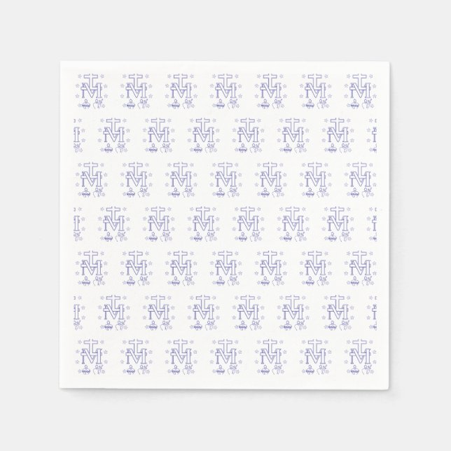 Serviette En Papier Médaille de Notre-Dame des Grâces (Devant)