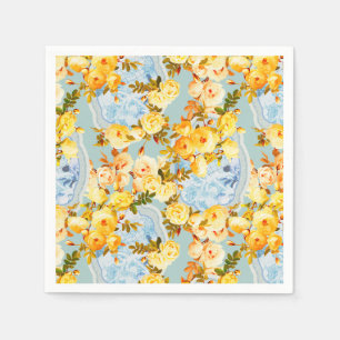 Serviette En Papier Médaillons et Roses