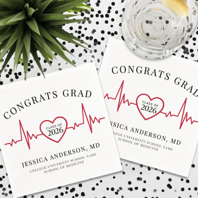 Serviette En Papier Médecin Infirmier Élégant Médical (Elegant Nursing Doctor Medical Napkins)