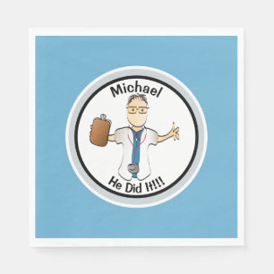 Serviette En Papier Médecin personnalisé Infirmière Graduation pour