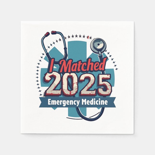 Serviette En Papier Médecine d'urgence 2025 (Devant)