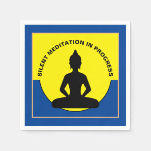 Serviette En Papier Méditation SILENCIEUSE en cours & Bouddha Mindfulg