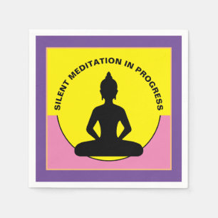 Serviette En Papier Méditation SILENCIEUSE en cours & Bouddha Mindfuln