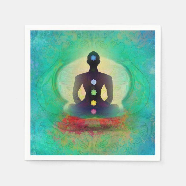 Serviette En Papier Méditation Yoga Napkin (Devant)