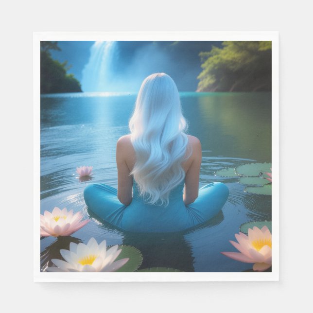 SERVIETTE EN PAPIER MEDITATION - YOGA - WELLNESS - CARPE DIEM (Devant)