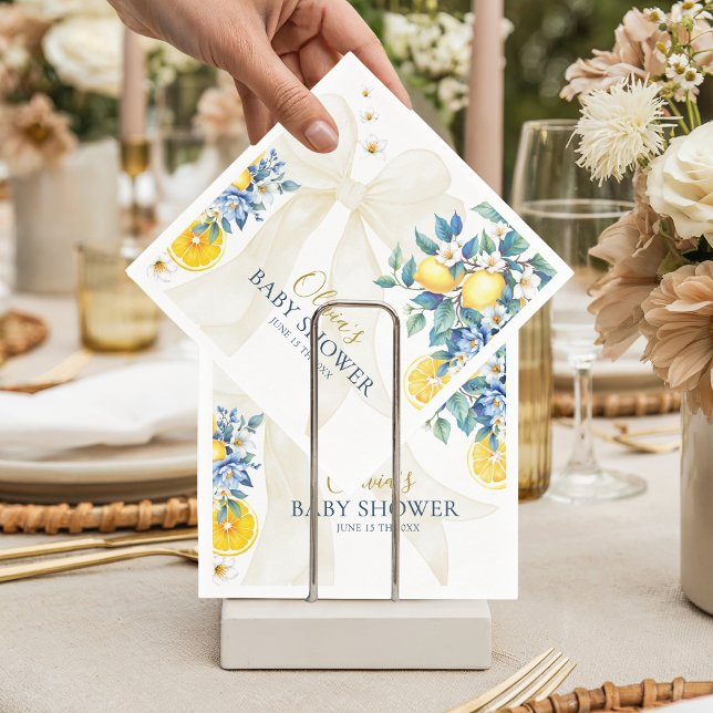 Serviette En Papier Mediterranean Lemon Amalfi Citrus Baby Shower  (Créateur téléchargé)