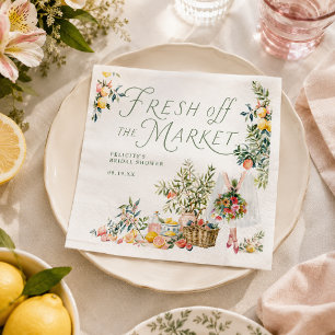 Serviette En Papier Méditerranéenne Fraîche du Marché Baby Shower