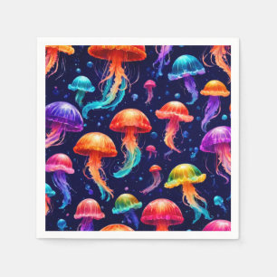 Serviette En Papier Méduse colorée