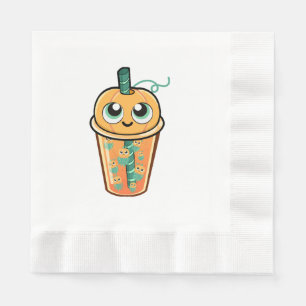 Serviette En Papier Méduse de boba de citrouille