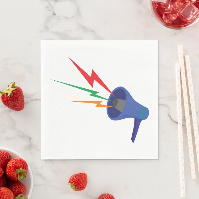 Serviette En Papier Mégaphone Sound Waves Papier serviettes (Créateur téléchargé)