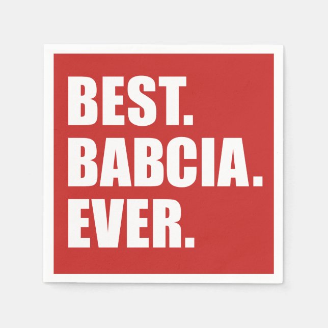 Serviette En Papier Meilleur Babcia jamais grand-mère polonaise (Devant)