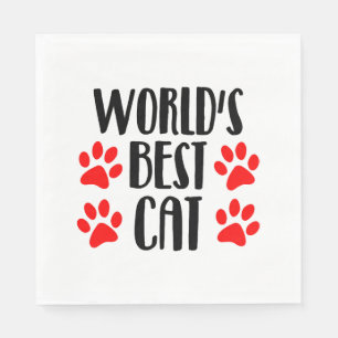 Serviette En Papier meilleur chat du monde