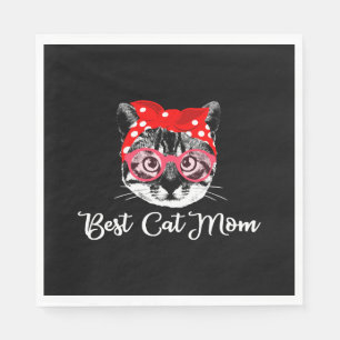 Serviette En Papier Meilleur Chat Maman Chats Femmes Chat Maman Motif